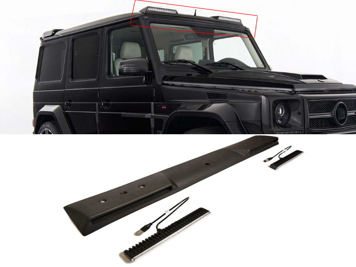 Fiberglass Front Brabus Roof Spoiler with LEDs for Mercedes-Benz W463 G-Class
